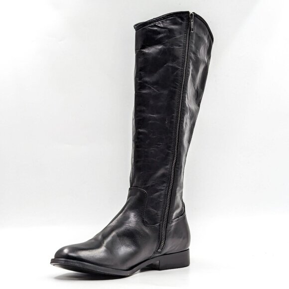 Frye Wmn Melissa Button Zipper Black Leather Equestrian Riding Tall Boots sz 8.5 - Picture 3 of 11